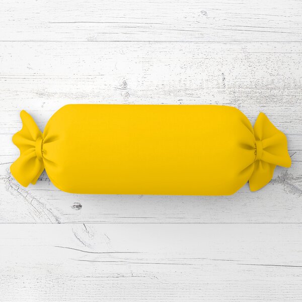 Biante Polštář válec bonbon Rongo RG-029 Sytě žlutý 15x40 cm