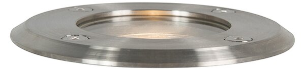 Venkovní bodové svítidlo do země ocel 11 cm IP67 - Basic Round