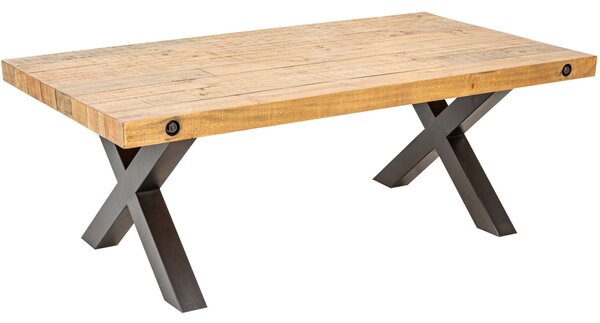 Moebel Living Masivní borovicový konferenční stolek Hogan 120x64 cm