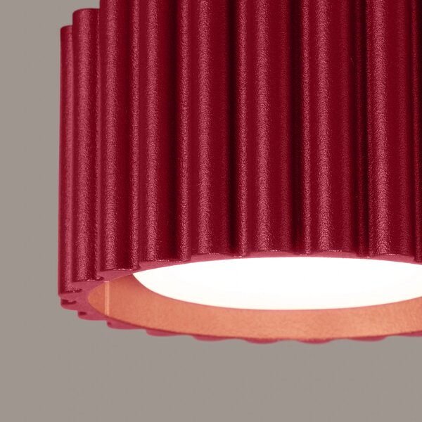 Stropní svítidlo Aura, 1x bordó hliníkové stínítko, (6 cm)