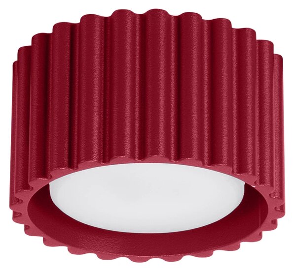 Stropní svítidlo Aura, 1x bordó hliníkové stínítko, (6 cm)