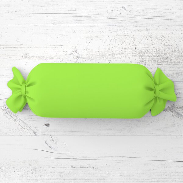 Biante Polštář válec bonbon Rongo RG-041 Zářivý zelený 15x40 cm