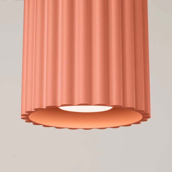 Stropní svítidlo Aura, 1x růžové hliníkové stínítko, (10 cm)