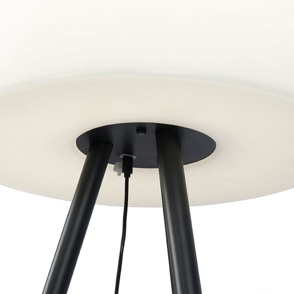 Moderní venkovní stojací lampa černá IP44 vč. LED na solární - Virginia
