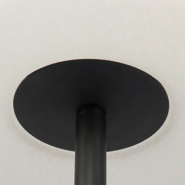Venkovní stojací lampa černá s bílým stínítkem IP65 25 cm - Virginia