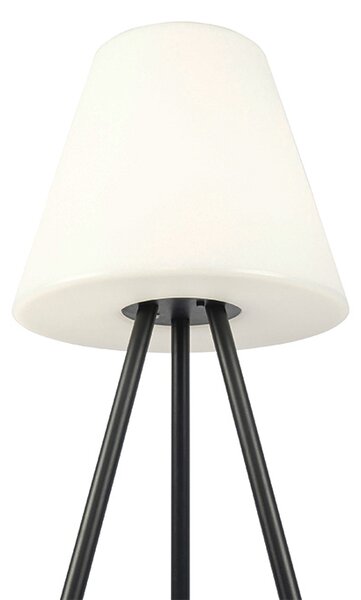 Moderní venkovní stojací lampa černá IP44 vč. LED na solární - Virginia