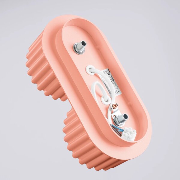 Stropní svítidlo Aura, 2x růžové hliníkové stínítko, (6 cm)