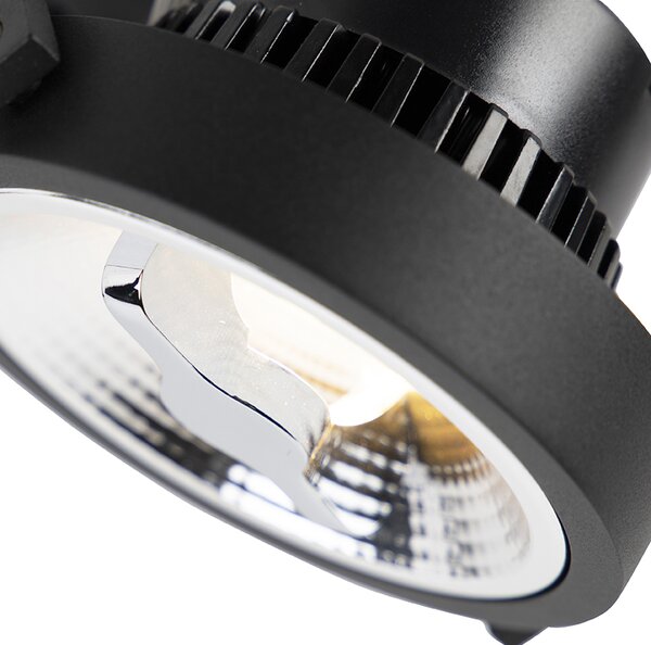 LED 3-fázové kolejnicové bodové světlo černé 15W 2700K vč. AR111 - Expert