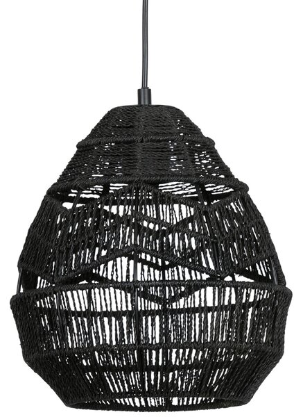 Hoorns Černé pletené závěsné světlo Adelaine 25 cm