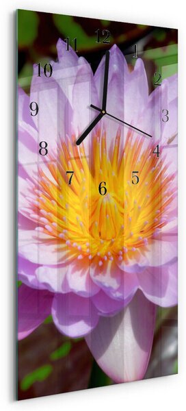 Skleněné hodiny vertikální Lilie zsppc-30x60-00173354