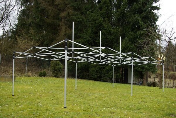 PROFI Zahradní párty stan, nůžkový, bílý, 3 x 6 m