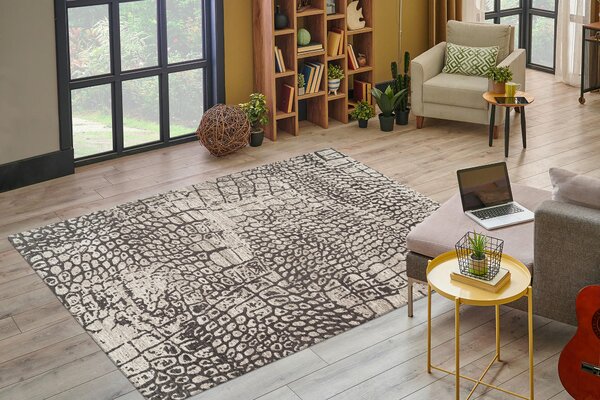 KOBEREC TKANÝ NA PLOCHO, 80/150 cm šedá Kayoom - Online Only koberce & rohožky, Online Only