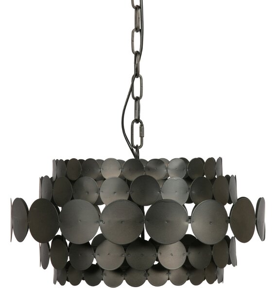 Hoorns Černé kovové závěsné světlo Dots 46 cm