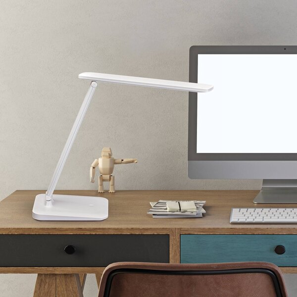 Maul Akumulátorová stolní lampa MAULsally, bílá, stmívatelné, výška 34 cm, stmívatelný, Bílá / opál, Pracovna / kancelář, Plast