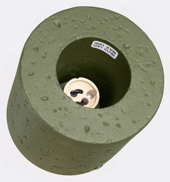Stropní svítidlo Orbis, 1x olivově zelené betonové stínítko