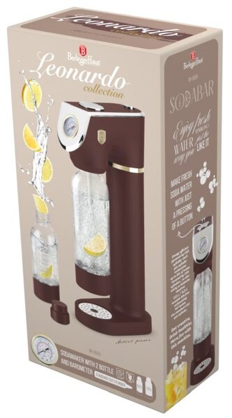 BERLINGERHAUS Výrobník sody SODABAR + bombička + 2 lahve Leonardo Colletion BH-8555limo