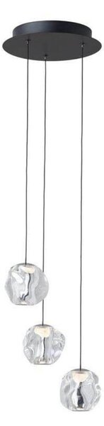 LOOM DESIGN LED závěsné světlo Ice Ball 3, čiré, akryl, stmívatelný, Čirá / transparetní, Obývací pokoj / jídelna, Plast, Moderní
