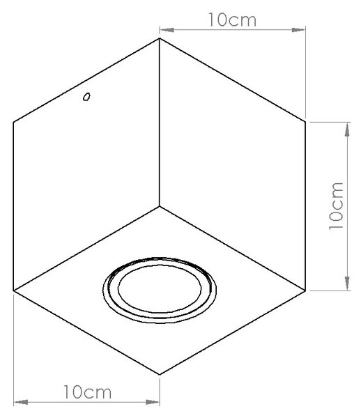 Stropní svítidlo Quad, 1x béžové betonové stínítko