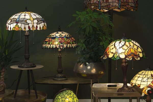Stolní lampa Tiffany Grapevine - Ø 41*67 cm - Clayre & Eef