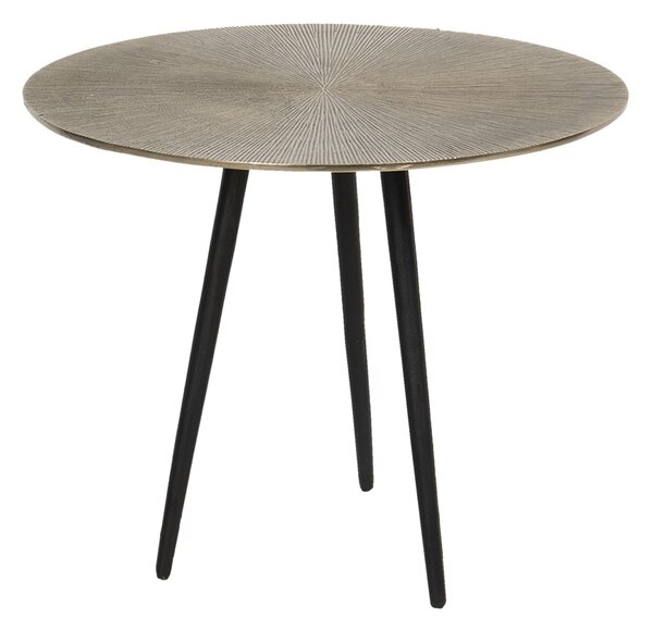 Kovový odkládací stolek ve zlato-černém provedení Coquilles – Ø 41*35 cm