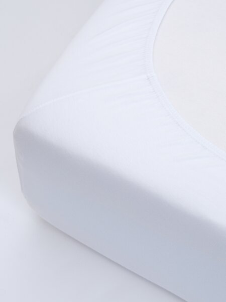 MK Lůžkoviny Jersey prostěradlo do postýlky s elastanem Deluxe 60 × 120 cm – bílé