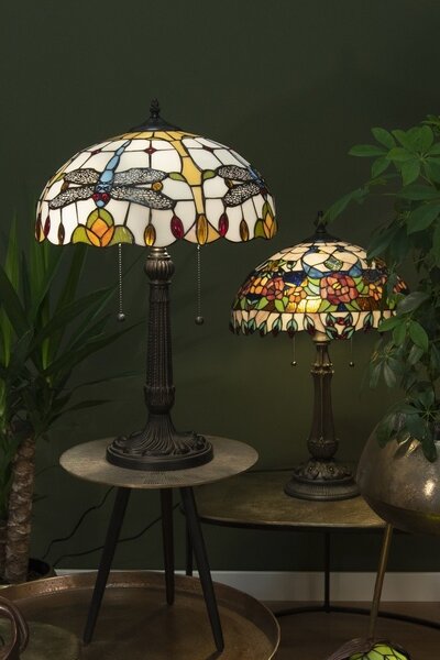 Stolní lampa Tiffany Grapevine - Ø 41*67 cm - Clayre & Eef