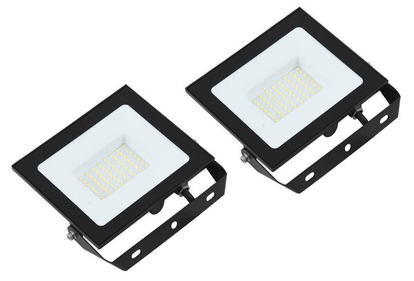 PRIOS Prios LED venkovní bodové osvětlení Maikel, 50 W, kov, sada 2 ks, Černá, Hliník, Moderní