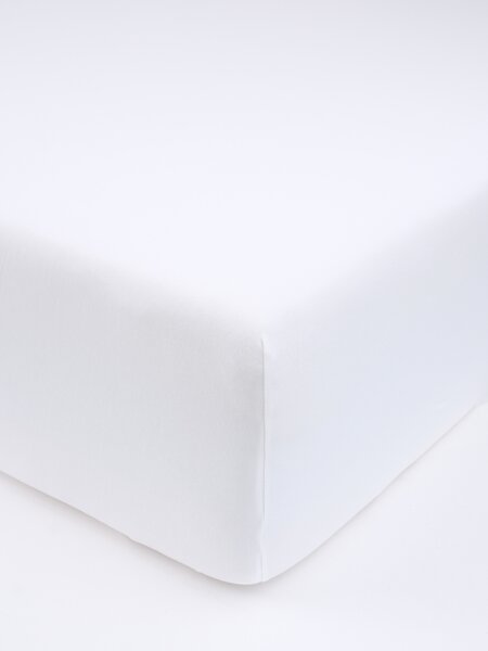 MK Lůžkoviny Jersey prostěradlo do postýlky s elastanem Deluxe 60 × 120 cm – bílé