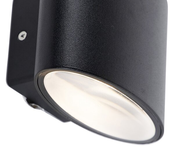 Moderní venkovní nástěnné svítidlo černé vč. LED IP44 - Ovum