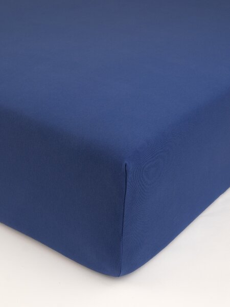MK Lůžkoviny Jersey prostěradlo s elastanem 140 × 200 cm – tmavě modré