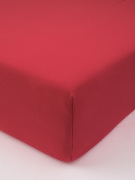 MK Lůžkoviny Jersey prostěradlo s elastanem 220 × 200 cm – vínové
