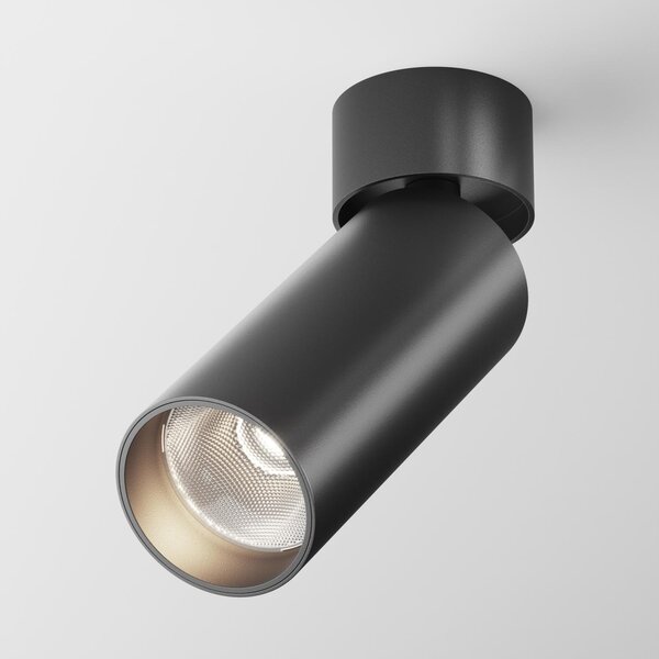 Maytoni Stropní LED svítidlo FOCUS, v. 16 cm, 12W Barva: Černá, Teplota světla: 4000K - denní bílá, Stmívání, řízení: ON/OFF (bez stmívání)