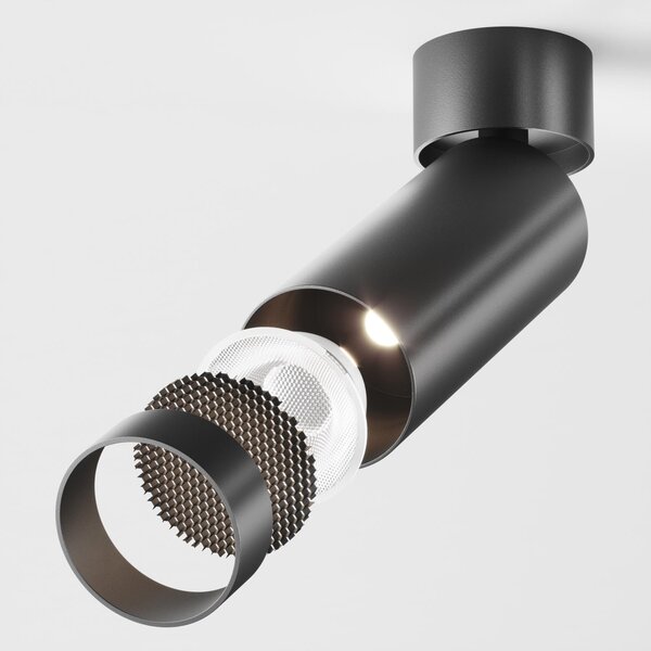 Maytoni Stropní LED svítidlo FOCUS, v. 16 cm, 12W Barva: Černá, Teplota světla: 4000K - denní bílá, Stmívání, řízení: ON/OFF (bez stmívání)