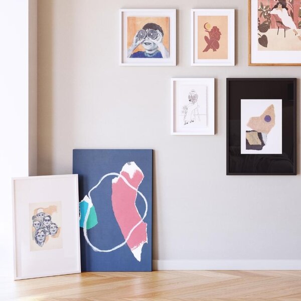 Abstraktní obraz Kave Home Zoeli 60 x 90 cm