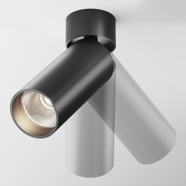 Maytoni Stropní LED svítidlo FOCUS, v. 16 cm, 12W Barva: Černá, Teplota světla: 4000K - denní bílá, Stmívání, řízení: ON/OFF (bez stmívání)