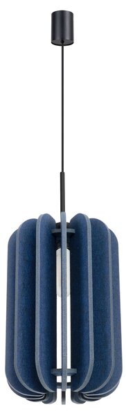 Závěsné svítidlo Mula, 1x modré plstěné stínítko, (fi 27cm)