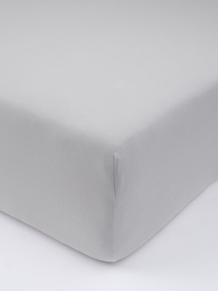 Jersey prostěradlo do postýlky s elastanem Deluxe 70 × 140 cm – světle šedé