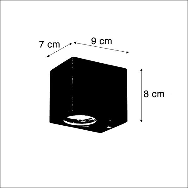 Sada 2 moderních nástěnných lamp černých IP44 - Baleno