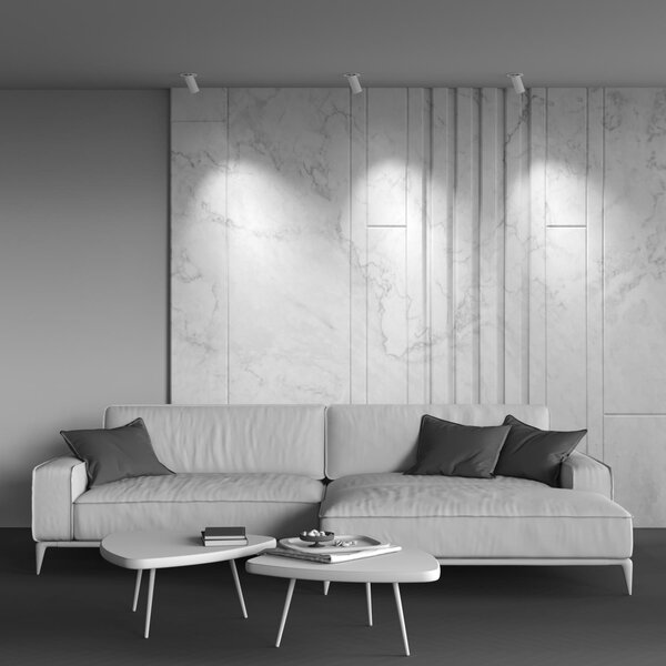 Maytoni Moderní zápustné stropní svítidlo FOCUS S, v. 12,3 cm, 1xGU10 Barva: Bílá/Stříbrná