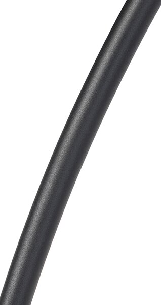 Stojací lampa černá s hnědým a béžovým pruhovaným stínidlem 50 cm - XXL