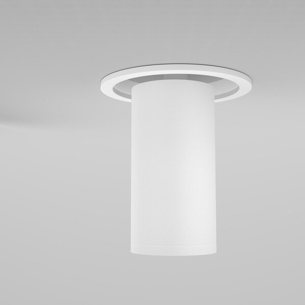 Maytoni Moderní zápustné stropní svítidlo FOCUS S, v. 12,3 cm, 1xGU10 Barva: Bílá/Stříbrná