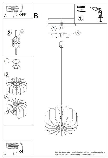 Závěsné svítidlo Mula, 1x žluté plstěné stínítko, (fi 45cm)