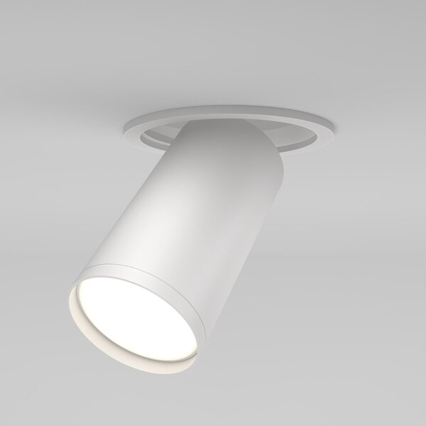 Maytoni Moderní zápustné stropní svítidlo FOCUS S, v. 12,3 cm, 1xGU10 Barva: Bílá/Stříbrná