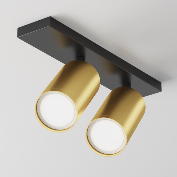 Maytoni Moderní stropní svítidlo FOCUS S, v. 12 cm, 2xGU10 Barva: Černá