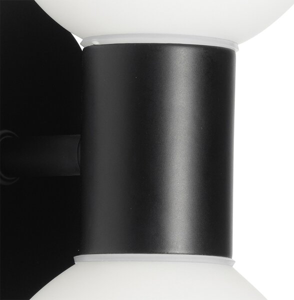 Moderní nástěnná lampa černá IP44 2-světlo - Cederic