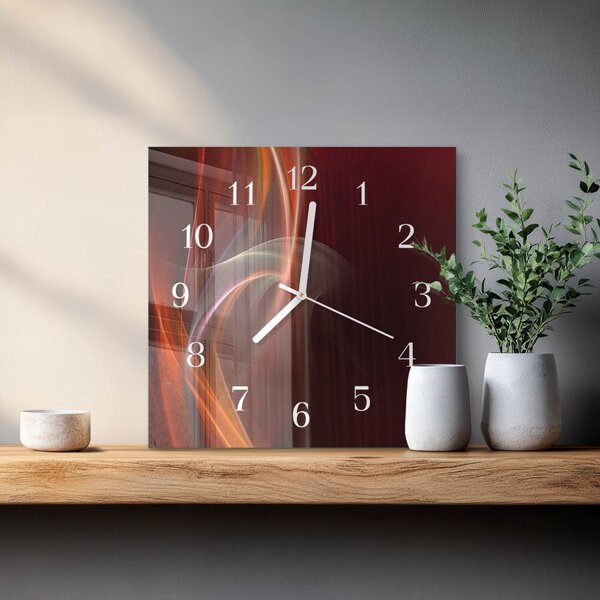 Skleněné hodiny Abstraktní čáry zskb-30x30-00081974