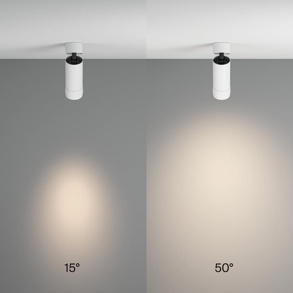Maytoni Moderní stropní LED svítidlo FOCUS ZOOM, 12W, v. 16,4 cm Barva: Černá, Teplota světla: 4000K - denní bílá