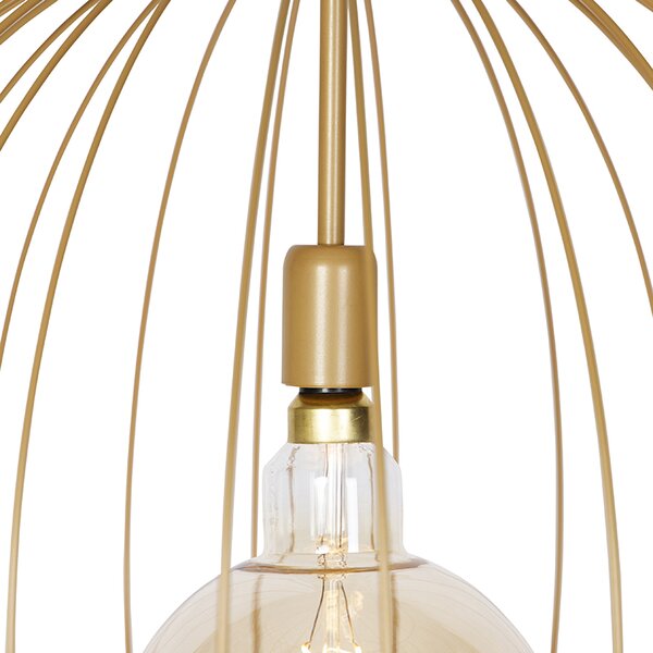 Designové závěsné svítidlo zlaté 60 cm - Wire Dos