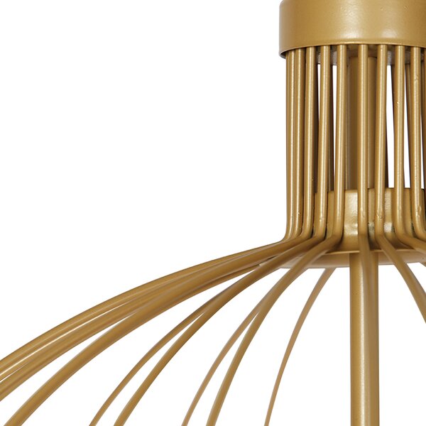 Designové závěsné svítidlo zlaté 60 cm - Wire Dos