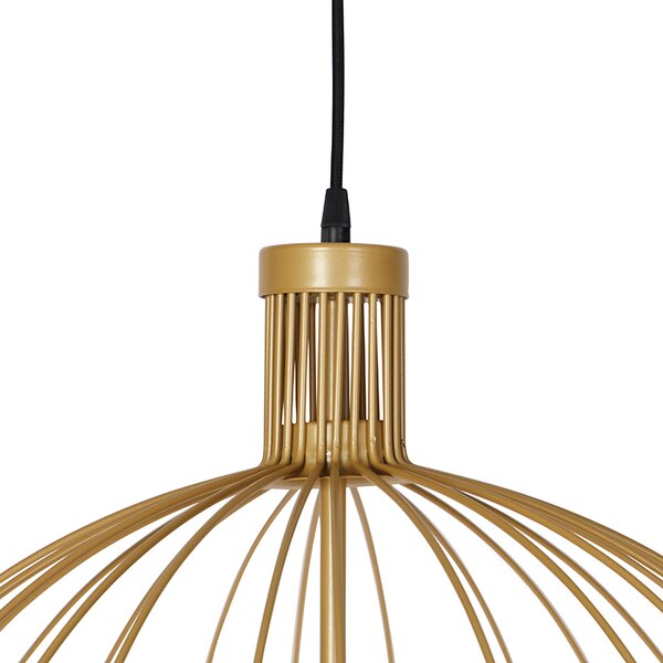 Designové závěsné svítidlo zlaté 60 cm - Wire Dos